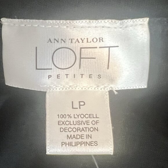 Ann Taylor Loft Petite Large Skirt Black Tiered Witchy Fairygoth Stretch NWT - Picture 2 of 7